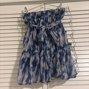 Banana Republic Patterned Ruffle Skirt